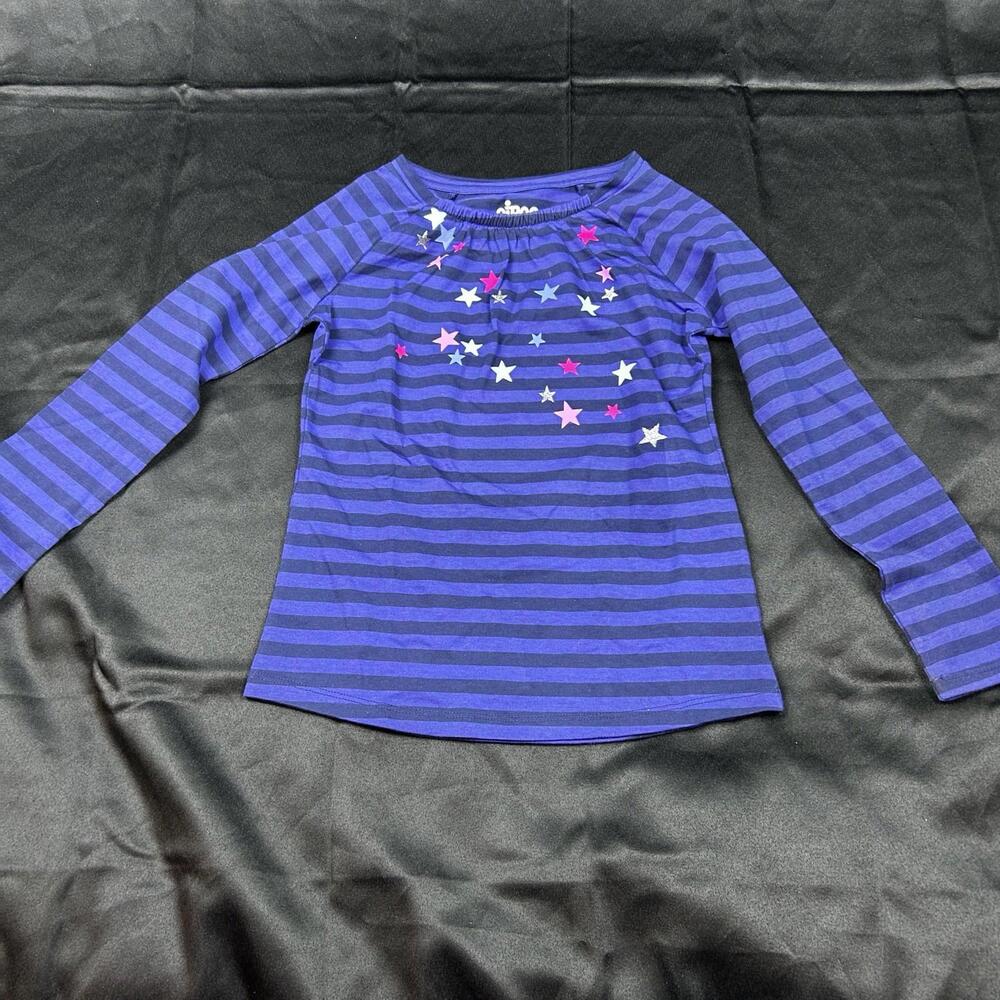 Circo Girls Blue Striped Long Sleeve Star Shirt Size 6 / S Kids